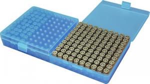 MTM Case-Gard 200 Series 9mm Luger 380 ACP Handgun Clear Blue Polypropylene 200 rds - P200-9-24