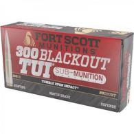 Fort Scott Munitions Sub-Munition Solid Copper 300 AAC Blackout Ammo 190 gr 20 Round Box