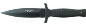 Schrade Smith & Wesson H.R.T. 4.75" Fixed Spear Point Plain 7Cr17MoV High Carbon SS Blade Thermoplastic Rubber Handle - SWHRT9BCP