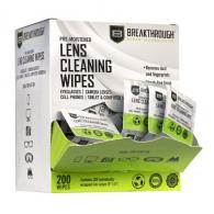 Breakthrough Clean Lens Wipes 6" X 4" X 7" 200 Per Pkg - BT-LW-200