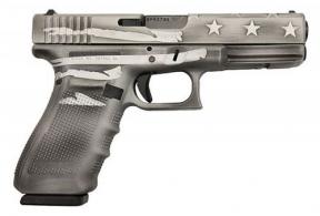 Glock PG2050204-BBBWFLAG G20 Gen4 10mm 4.61" 15rd Black/Coyote Battle Worn Flag Cerakote Black/Coyote Battle Worn Flag Roug - PG2050204BBBWFLAG