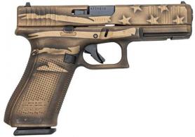 Glock UA225S204-BBWFLAG G22 Gen3 40 S&W 4.49" 15+1 Overall Black/Coyote Battle Worn Flag Cerakote Polymer Grip Fixed Sights - UA225S204BBWFLAG
