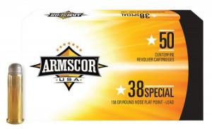 Main product image for Armscor USA .38 Spc 158 gr Lead Round Nose Flat Point (LRNFP) 50 Per Box/20 Cs