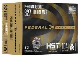Main product image for Federal Premium Personal Defense 327 Federal Mag 104 gr Jacketed Hollow Point (JHP) 20 Bx/ 10 Cs