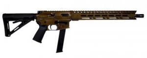 Diamondback DB9R 9mm Luger 16" 32+1 Midnight Bronze Cerakote Adjustable Magpul MOE Carbine Stock Black Magpul MOE Gri - DB1417P071