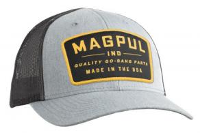 Magpul Go Bang Trucker Hat Heather Gray/Black Adjustable Snapback OSFA Structured - MAG1102031