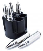 Caliber Gourmet Caliber Gourmet Bullet Chillers Silver Stainless Steel Pistol Cylinder/Bullets
