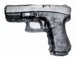 Caliber Gourmet Automatic Handgun Pillow Black w/Gray Accents 19" x 3.5" x 14" Automatic Pistol