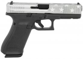 Glock G22 Gen5 40 S&W 4.49" 15+1 Black Polymer Frame Battle Worn Flag Cerakote Steel Slide with Front Serrations  - PA225S204BWFS