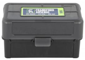 Frankford Arsenal Hinge-Top Ammo Box 17 Cal 204 Cal 223 Cal Black High Density Polymer 50rd
