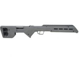 Desert Tech TREK-22 Rifle Chassis Stock Gray Synthetic Fixed Bullpup 2 Mag Storage Compartment M-Lok Points Straight