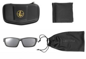 Leupold Packout Polycarbonate Shadow Gray Lens Matte Black Polyamide Wraparound Frame Includes Carrying Case, Bag, & Lens - 181280