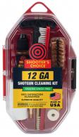 Shooters Choice Cleaning Kit 12 Gauge Firearm Type Shotgun Bronze/Nylon Bristle - SRS12