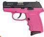 SCCY Industries CPX-4 380 ACP Caliber with 2.96 Barrel, 10+1 Capacity, Pink Finish Frame, Serrated Black Nitride Stainless Stee