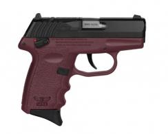 SCCY Industries CPX-4 380 ACP Caliber with 2.96 Barrel, 10+1 Capacity, Crimson Red Finish Frame, Serrated Black Nitride