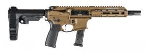 Christensen Arms CA9MM 9mm Luger Caliber with 7.50 Barrel, 21+1 Capacity, Burnt Bronze Metal Finish, Black SBA3 Pi