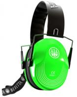 Beretta USA Safety Pro Muff 25 dB Florescent Green Ear Cups with Black Headband & White Accents