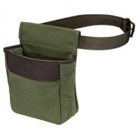 Beretta USA Waxwear Shell Pouch 50rd Capacity Green Cotton with Leather Trim - BS961020610076