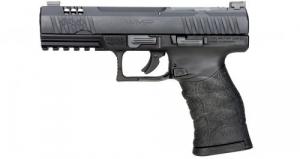 Walther Arms Arms WMP Optic Ready .22 WMR Caliber with 4.50" Barrel, 10+1 Capacity, Black Finish Picatinny Rail Frame, Serrate