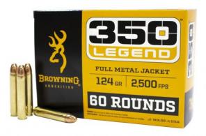 Browning Target Ammo 350 Legend 124gr Full Metal Jacket  60 Round Box