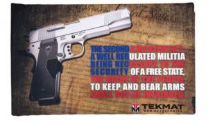 TekMat TEK422AMEND Right To Bear Arms Door Mat Multi Color Rubber 17" Long 25" x 42" 2nd Amendment Illustration