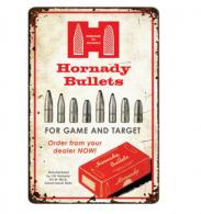 Hornady 99145 Bullets Tin Sign Red/White Aluminum 12" x 18"