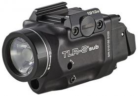 Streamlight 69418 TLR-8 Sub w/Laser Red Laser 500 Lumens, 640-660nM Wavelength, Black 141 Meters Beam Distance