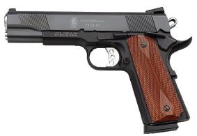 Smith & Wesson SW1911PD .45acp 5" Blue, Novak Sight, Wood Grip - 108286