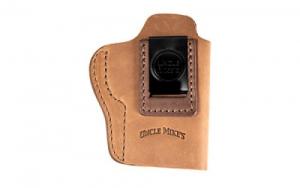 Uncle Mikes Inside Waistband Leather Holster, Size 4, Fits Most Large Frame Autos - UM-IWB-4-BRW-A