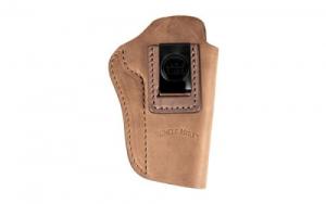 Uncle Mikes Inside Waistband Leather Holster Size 6 Fits 4"/5" 1911 with Rail and Hi Power - UM-IWB-6-BRW-A