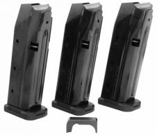 Shield Arms S15COMBO3M1C S15 Magazine Combo (3 Mags) 15rd For Glock 43X/48 with Magazine Release, Black Steel - 1185