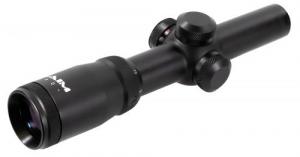 Aim Sports XPF Black 1-4x 24mm Tri-Illuminated Red/Green/Blue Mil-Dot Reticle - JFF1424G