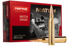 Norma Ammunition (RUAG) 20177352 Match Golden Target .338 Lapua Magnum 250 gr/Hollow Point Boat-Tail (HPBT) 20 Per Box/ 10 Cs