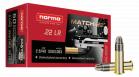 Norma Ammunition (RUAG) 2425076 Dedicated Precision Match .22LR 40 gr/Lead Round Nose (LRN) 50 Per Box/ 100 Cs - 52