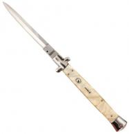 Steel River Knives Spartan 6" Italian Dagger Polished Blade 7" Mother of Pearl Synthetic Handle Side Open - 1195