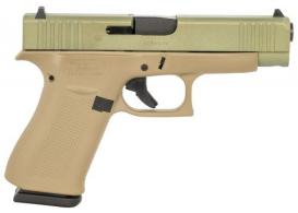 Glock G48 9mm Luger 10+1 4.17" GMB Barrel Agoge Green Serrated Slide Coyote Tan Cerakote Polymer Frame - PA4850204CTAG