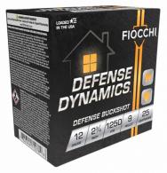 Fiocchi Defense Dynamics 12 GA 2-3/4" 00-Buckshot 9-pellet 25rd Box - 12EX9P