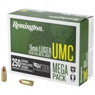 Remington Ammunition 23773 UMC 40 S&W 165 gr Full Metal Jacket (FMJ) 250 Bx/ 4 Cs (Mega Pack)