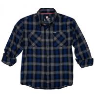 Hornady Gear Flannel Shirt - Navy/Black/Gray - 3XL