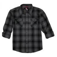 Hornady Gear 32225 Flannel Shirt 2XL Gray/Black, Cotton/Polyester, Relaxed Fit Button Up