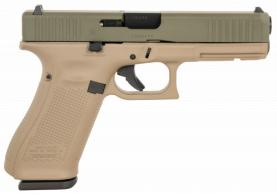 Glock G17 Gen5 Full Size, 9mm Luger, 4.49 Barrel, OD Green Slide, Flat Dark Earth Frame w/Picatinny Rail, 10 rounds
