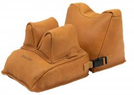 Allen Company Longmont Leather Filled Front & Rear Shooting Rest Combo, Light Brown