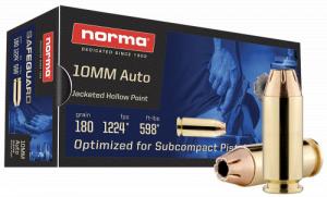 Norma Ammunition 10mm 180 gr Jacketed Hollow Point 50 Per Box/ 20 Case