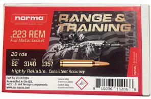 Main product image for Norma Ammunition .223 Remington 62 gr Full Metal Jacket 20 Per Box/ 10 Case