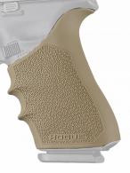 Hogue Handall Beavertail Grip Sleeve For Glock 17, 18, 19x, 20, 21, 22, 24, 31, 34, 35, 40, 41, 45, 47 (Gen 1-2 & 5), FDE - 17023