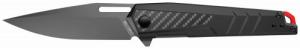 Real Avid AVRAV5 RAV--5 3.40" Folding Drop Point Plain Titanium 8Cr13MoV SS Blade, Black Textured Aluminum/Carbon Fiber Handle - 633