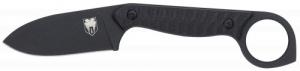 CobraTec Knives CTWLTBLK Wolfteeth EDC 2.75" Folding Drop Point Plain Black 14C28N Steel Blade, 4.25" Black Textured G10 Scales - 1001