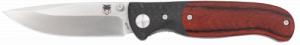 CobraTec Knives CTBRN Baron EDC 3.25" Folding Drop Point Plain Satin 154CM SS Blade, 4.25" Carbon Fiber/Pakkawood Handle - 1001