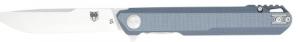 CobraTec Knives CTMONGRY Monarch 3.50" Folding Plain Satin D2 Steel Blade, 4.75" Gray G10 Handle - 1001