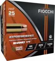 Fiocchi 44MBA Hyperformance 44 Mag 225 gr XPB 25 Per Box/ 8 Case - 514